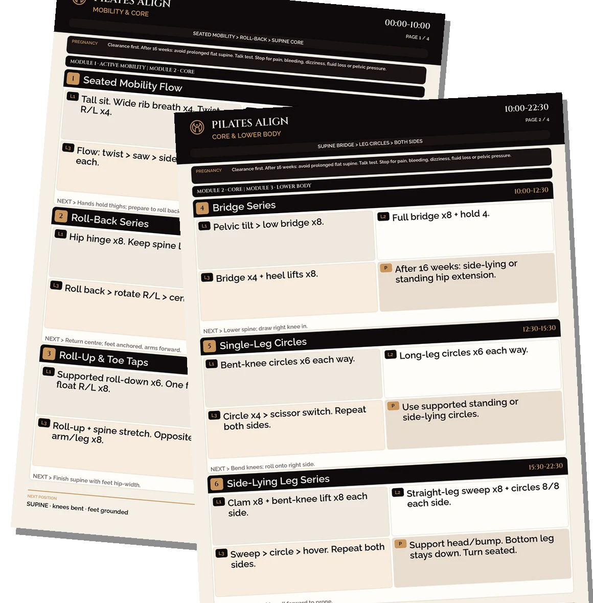 The self-guided edition session plans, fanned